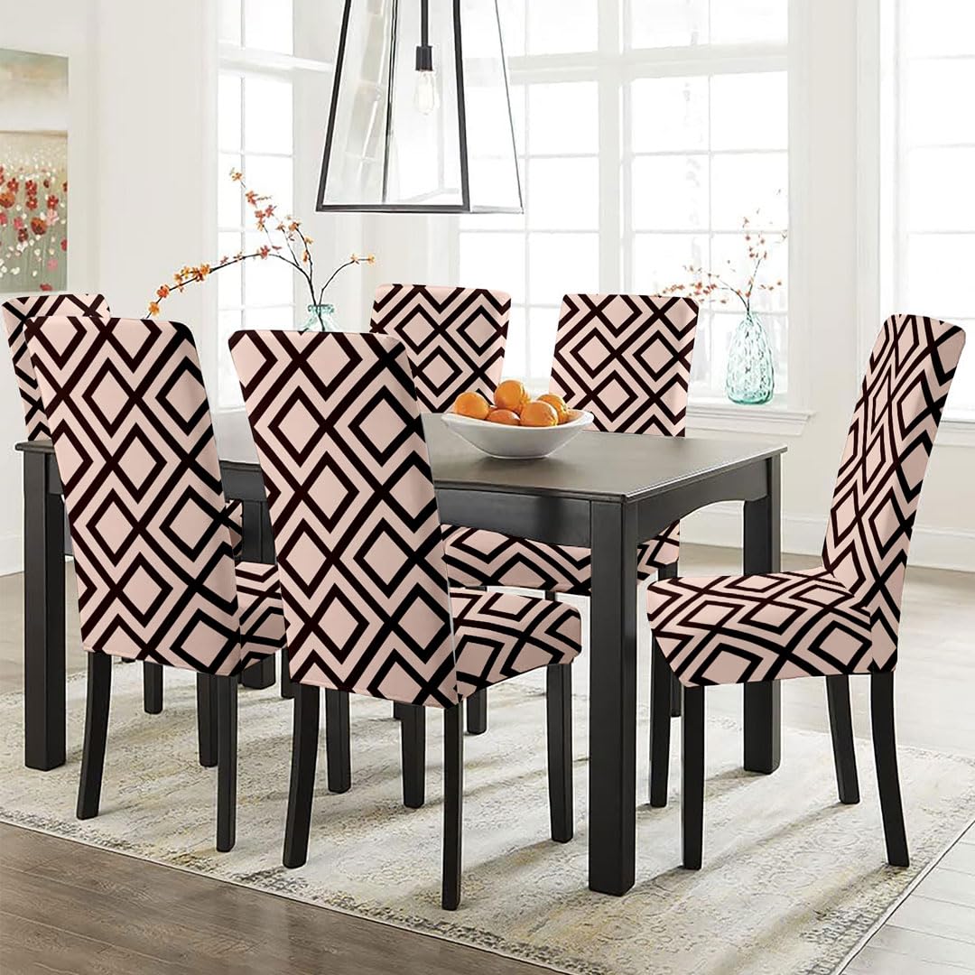 LAZI Printed Chair Seat Cover and Cushion Protector for Dining Chairs