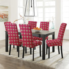 LAZI Red Graphic Printed Chair Cover Stretchable Slipcover and Seat Protector