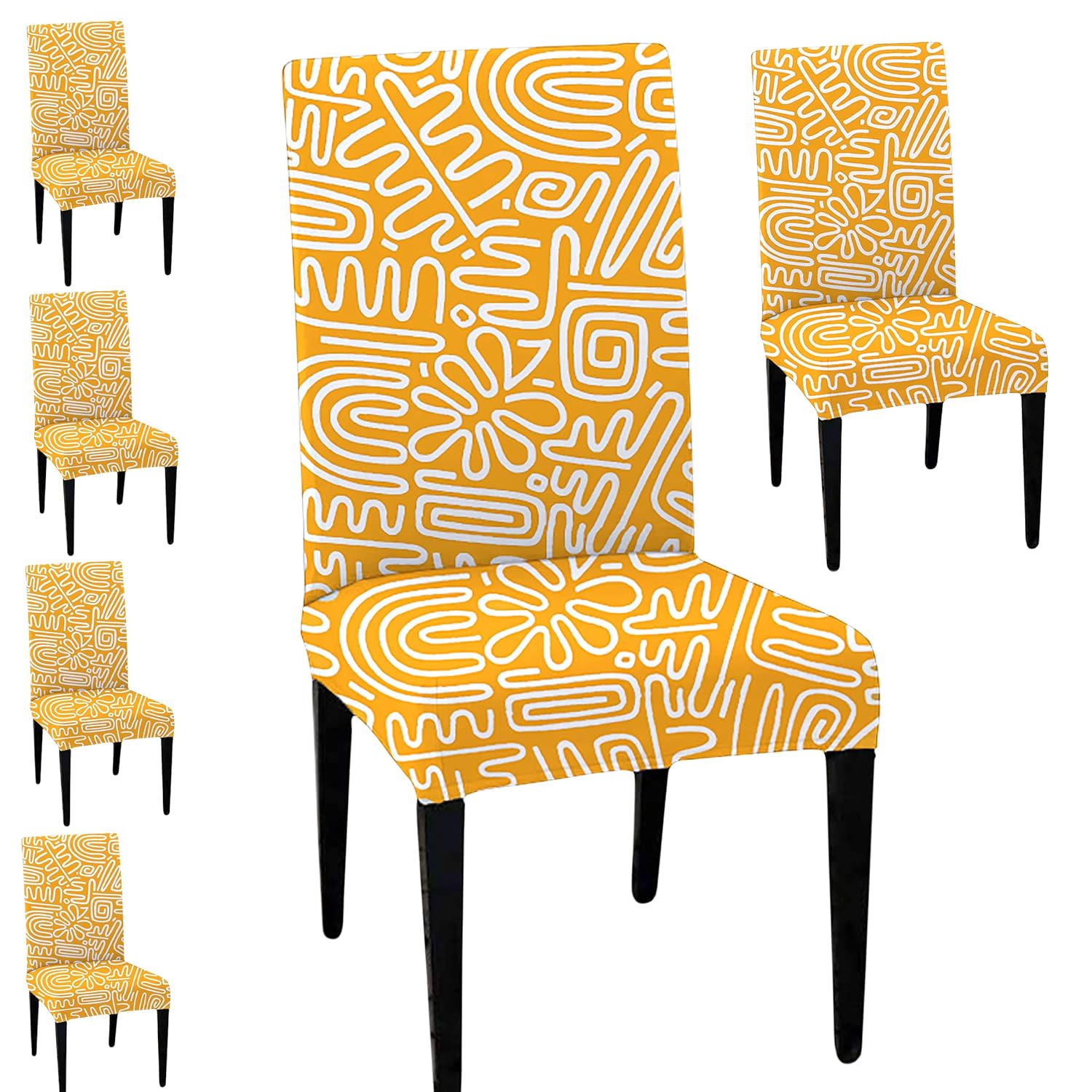 LAZI | Set of 6 dining chair cover and cushion protector | livebetterindia.com