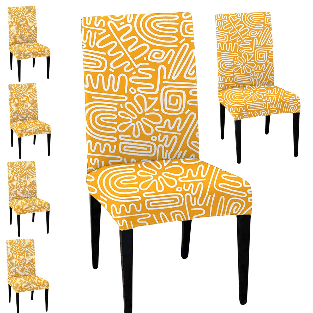 LAZI | Set of 6 dining chair cover and cushion protector | livebetterindia.com