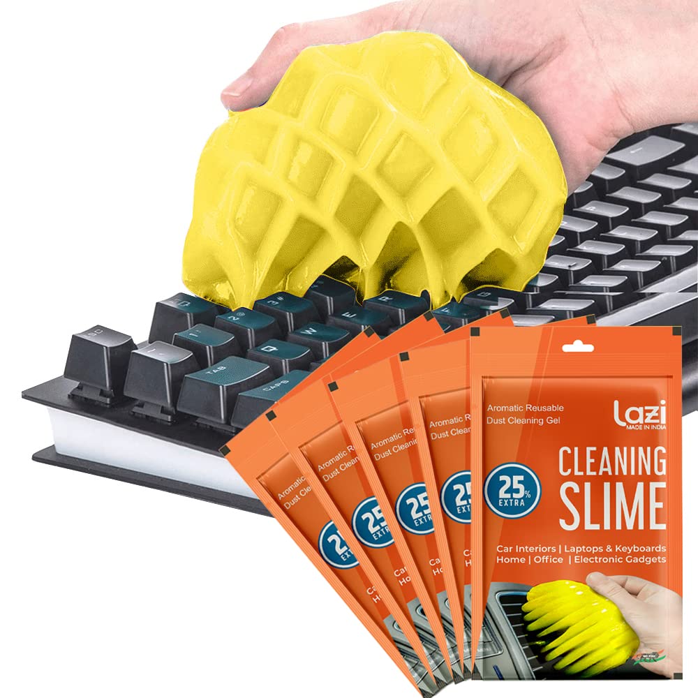 LAZI | Pack of 5 cleaning gel pouch | Keyboard cleaning slime on livebetterindia.com