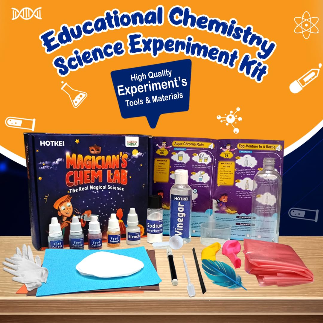 HOTKEI Magicians Box Chem Lab Experiment Kit for Boys and Girls Aged 8-12 years