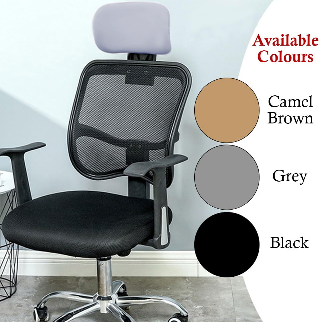 HOTKEI | colored headrest cover in Grey color on livebetterindia