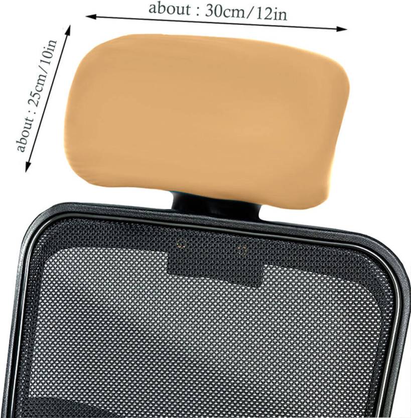 HOTKEI | Sizes of chair headrest cover for Brown office chair on livebetterindia
