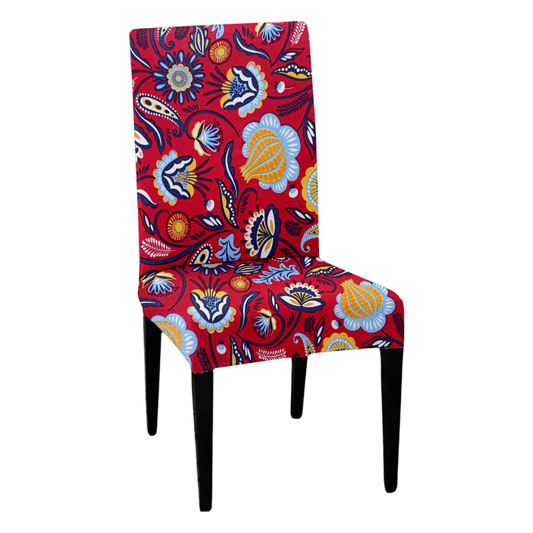 Lazi | Floral dining chair cover for single chair on livebetterindia