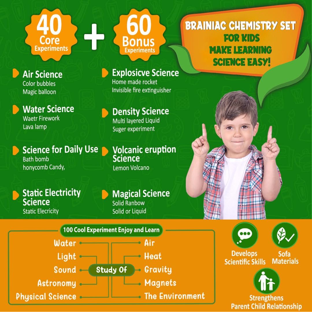 SNEKI 99+ Science Experiment Kit and Home Experiment Kit for kids above 9 year