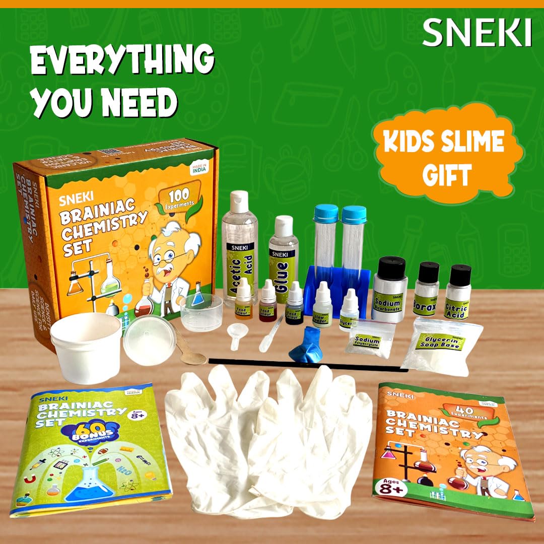 SNEKI 99+ Science Experiment Kit and Home Experiment Kit for kids above 9 year