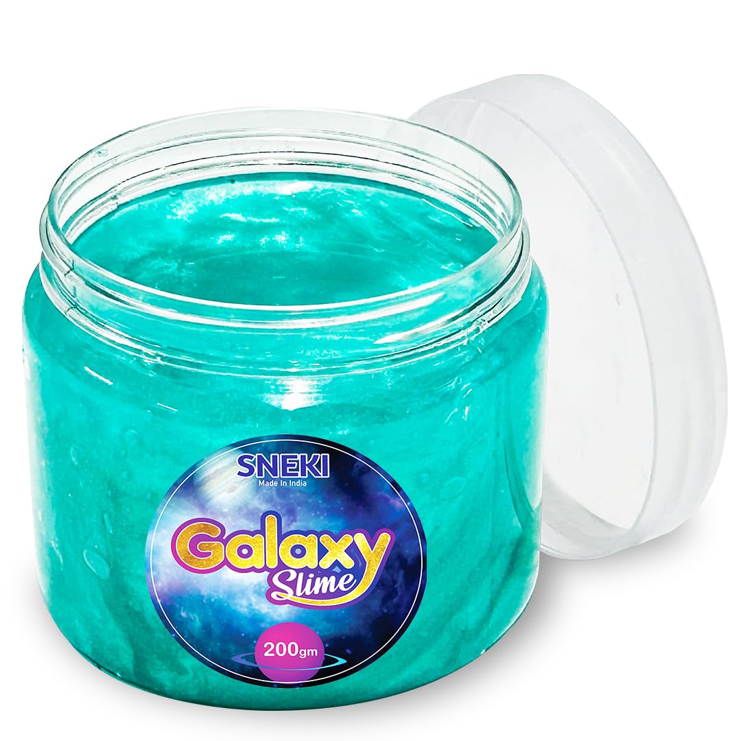 Sneki | Green Galaxy Slime 200 gm on livebetterindia.com