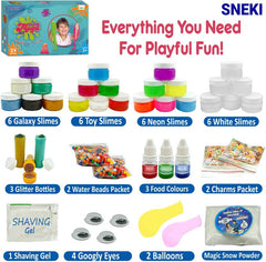 SNEKI Mega Slime Kit Multicolor Scented Toy Slime Gel Kit with Accessories to play