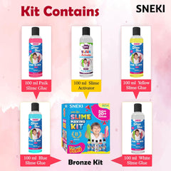 Sneki | what includes in at home slime making kit on livebetterindia.com