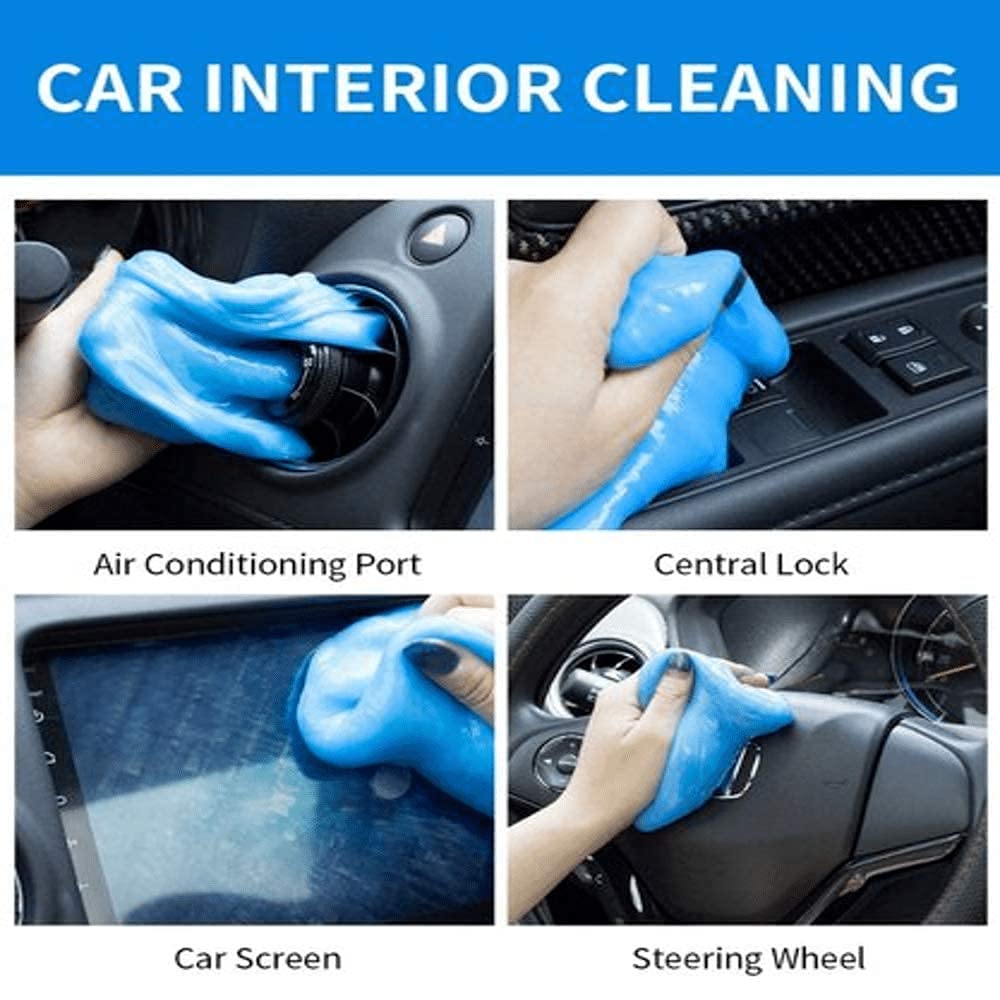 LAZI Combo of 100gm car cleaning gel + 10 car glass cleaning tablets for Car Wash