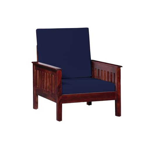 Hotkei | 21 x 21 blue cushion cover for wooden sofa on livebetterindia.com