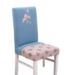 Itspleazure Floral Dining Table Chair Cover Stretchable Slipcover Seat Protector Removable 1pc Polycotton Dining Chairs Covers for Home Hotel Dining Table Chairs