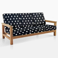HOTKEI Polka Dot Pack of 6 Sofa seat Cover Elastic Stretchable Sofa seat Set Cover Protector for Wooden Sofa seat Cushion Stretchable Cloth Cover 3 Seater 21"x 21"