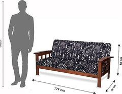 HOTKEI Warli Print Pack of 2 Sofa seat Cover Elastic Stretchable Sofa seat Set Cover Protector for Wooden Sofa seat Cushion Stretchable Cloth Cover 1 Seater 21"x 21"