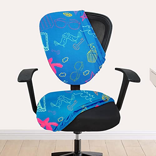 HOTKEI | set of 2 office chair cover pieces for executive chair on livebetterindia.com 