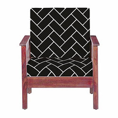 HOTKEI Black Brick [Set of 6] Sofa seat Cover Elastic Stretchable Sofa seat Set Cover Protector for Wooden Sofa seat Cushion Stretchable Cloth Cover 3 Seater [21"x 21"]