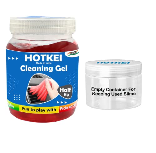 HOTKEI Half Kg (Rose 500 Gm) Multipurpose Car Ac Vent Interior Dashboard Dust Dirt Cleaning Cleaner Slime Gel Jelly Putty Kit for Keyboard Electronic Gadgets Cleaning Kit Car Vehicle Interior Cleaner