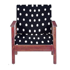 HOTKEI Polka Dot Pack of 2 Sofa seat Cover Elastic Stretchable Sofa seat Set Cover Protector for Wooden Sofa seat Cushion Stretchable Cloth Cover 1 Seater 21"x 21"