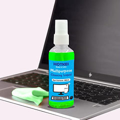 HOTKEI 100ml Scented Laptop Screen Cleaner Cleaning Liquid Spray kit for Laptop PC Computer Tablet Phone Screen Camera Lens with Microfiber Cloth