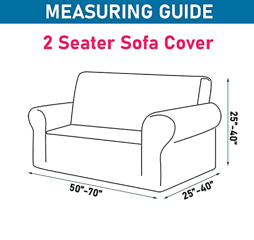HOTKEI 2 Seater Brick Print Big Universal Polycotton Non-Slip Elastic Stretchable Washable Two seat Sofa Set Cover Protector for Sofa Stretchable Adjustable Cloth Makeover slipcovers