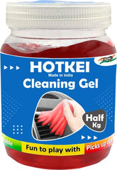 HOTKEI Half Kg (Rose 500 Gm) Multipurpose Car Ac Vent Interior Dashboard Dust Dirt Cleaning Cleaner Slime Gel Jelly Putty Kit for Keyboard Electronic Gadgets Cleaning Kit Car Vehicle Interior Cleaner