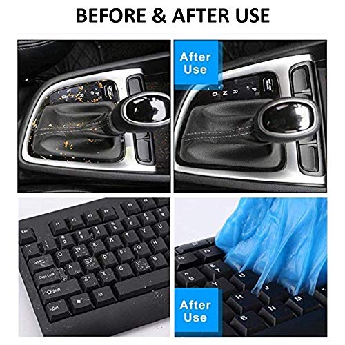 HOTKEI Pack of 2 Aqua Scented Multipurpose Car Interior Ac Vent Keyboard Laptop Dirt Dust Cleaner Cleaning Gel Kit Jelly for Car Dashboard Keyboard Computer Electronics Gadgets