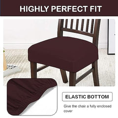 HOTKEI Pack of 6 Wine Dining Chair Seat Cover Elastic Stretchable Protector Slipcover for Dining Table Chair Cover Set of 6 Seater