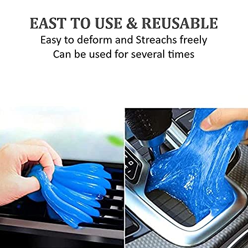 HOTKEI Pack of 4Lemon Scented Multipurpose Car Interior Ac Vent Keyboard Laptop Dirt Dust Cleaner Cleaning Gel Kit Jelly for Car Dashboard Keyboard Computer Electronics Gadgets Cleaning Cleaner Kit