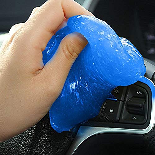 HOTKEI Pack of 2 Aqua Scented Multipurpose Car Interior Ac Vent Keyboard Laptop Dirt Dust Cleaner Cleaning Gel Kit Jelly for Car Dashboard Keyboard Computer Electronics Gadgets
