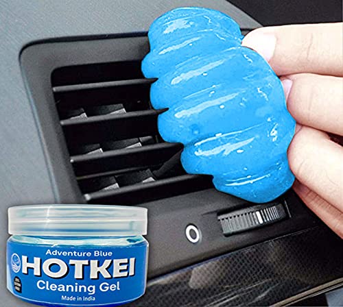HOTKEI Pack of 4 Aqua Scented Multipurpose Car Interior Ac Vent Keyboard Laptop Dirt Dust Cleaner Cleaning Gel Kit Jelly for Car Dashboard Keyboard Computer Electronics Gadgets
