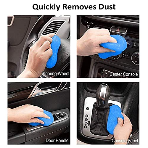 HOTKEI Pack of 2 Lemon Scented Multipurpose Car Interior Ac Vent Keyboard Laptop Dirt Dust Cleaner Cleaning Gel Kit Jelly for Car Dashboard Keyboard Computer Electronics Gadgets Cleaning Cleaner Kit