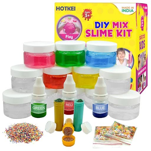 HOTKEI Multicolor Scented DIY Magic Toy Kit for Kids with Glitter| Charms | Beads