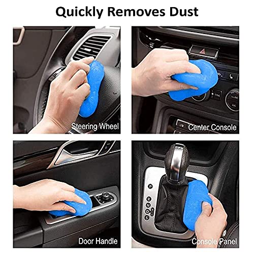 HOTKEI Aqua Scented Multipurpose Car Interior Ac Vent Keyboard Laptop Dust Cleaning Cleaner Kit Slime Gel Jelly for Car Dashboard Keyboard Computer Electronics Gadgets (100 gm)