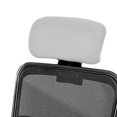 HOTKEI Light Grey Soft Polyester Office Chair Headrest Cover Elastic Removable Washable Stain Proof Computer Executive Rotating Chair Head Rest Slipcover Protector Covers for Office Chair