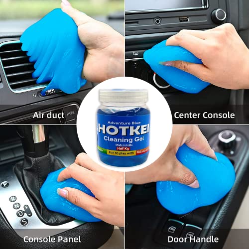 HOTKEI Half Kg (500 Gm) Multipurpose Car Ac Vent Interior Dashboard Dust Dirt Cleaning Cleaner Slime Gel Jelly Putty Kit for Car Keyboard Electronic Gadgets Cleaning Kit Car Vehicle Interior Cleaner
