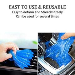 HOTKEI (Pack of 5) Aqua Scented Multipurpose Car Interior Ac Vent Keyboard Laptop Dust Cleaning Cleaner Kit Slime Gel Jelly for Car Dashboard Keyboard Computer Electronics Gadgets