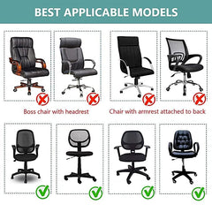 HOTKEI 2Pcs Chair Cover Pack of 4 Wine Leaf Print Stretchable Elastic Removable Washable Office Chair Cover Desk Executive Rotating Chair Seat Cover Slipcover Protector for Office Computer Chair